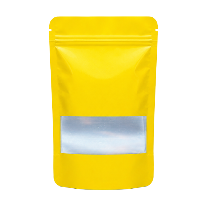 [MBW14085YL] Small WINDOW Mylar Bag, 140 X 85 Mm, Pack Of 50, YELLOW