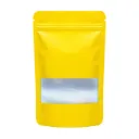 Mylarbeutel small WINDOW, 140 x 85mm, VE50, YELLOW