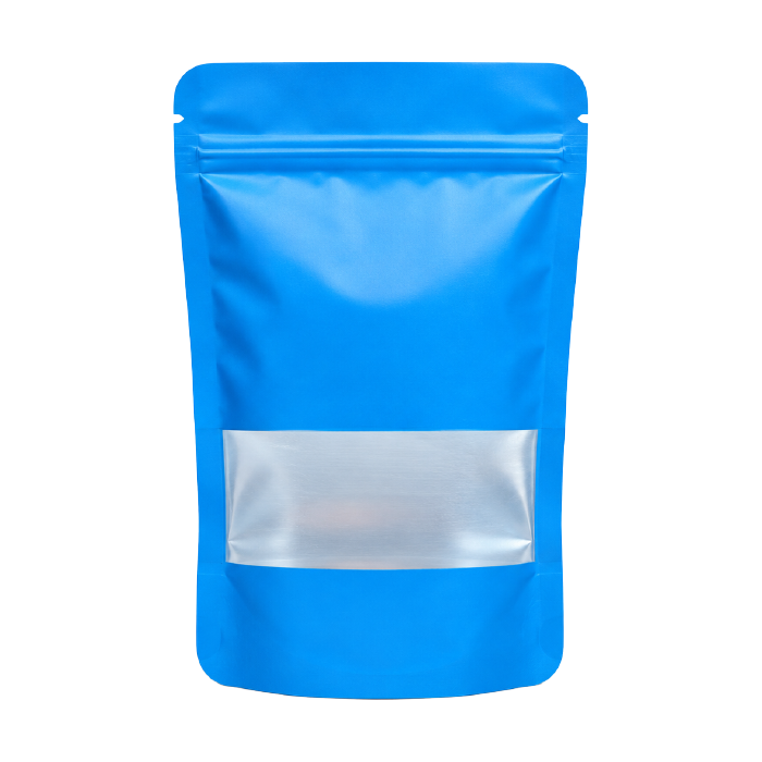 [MBW14085BL] Small WINDOW Mylar Bag, 140 X 85 Mm, Pack Of 50, BLUE