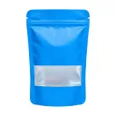Mylarbeutel small WINDOW, 140 x 85mm, VE50, Blau