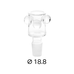 [EK16L] GLASS Plug Head, 18.8 Mm, Studded