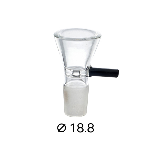GLAS-Steckkopf,18.8er, Schwarz
