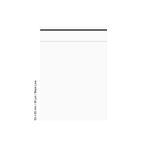 [LD569BKL] Polybeutel 5,5 mal 6,5cm, 90my, VE500, Schwarz LINE