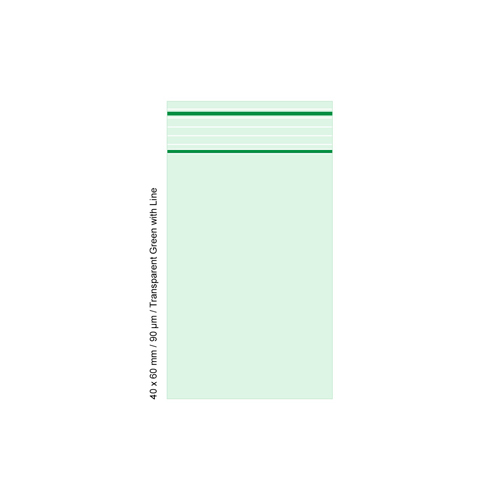 [TLD469GR] Poly Bag 4 X 6 Cm, 90 My, PU 500, Transparent Green