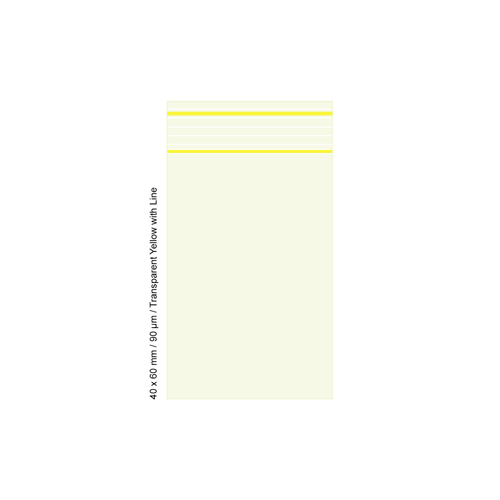Poly Bag 40 X 60 mm, 90 µ, VE 500, Transparent Yellow