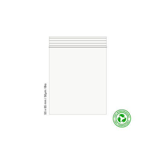 Polybeutel 5,5 x 6,5 cm, 50 µ, 100%-BIO, VE1000