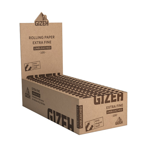 [ZI4UN100] Gizeh Short/single Wide, 20 X 100, UNBLEACHED