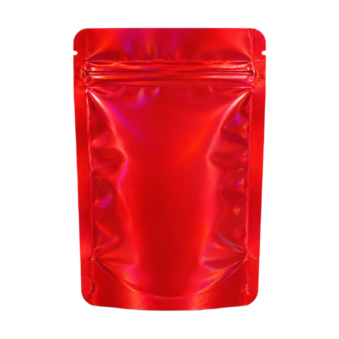 [MB14085RDHOL] Mylar Bag 140 X 85 Mm, PU50, Red HOLOGRAPHIC