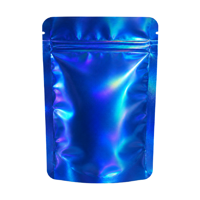 [MB14085DBLHOL] Mylar Bag 140 X 85 Mm, PU50, DARK Blue HOLOGRAPHIC