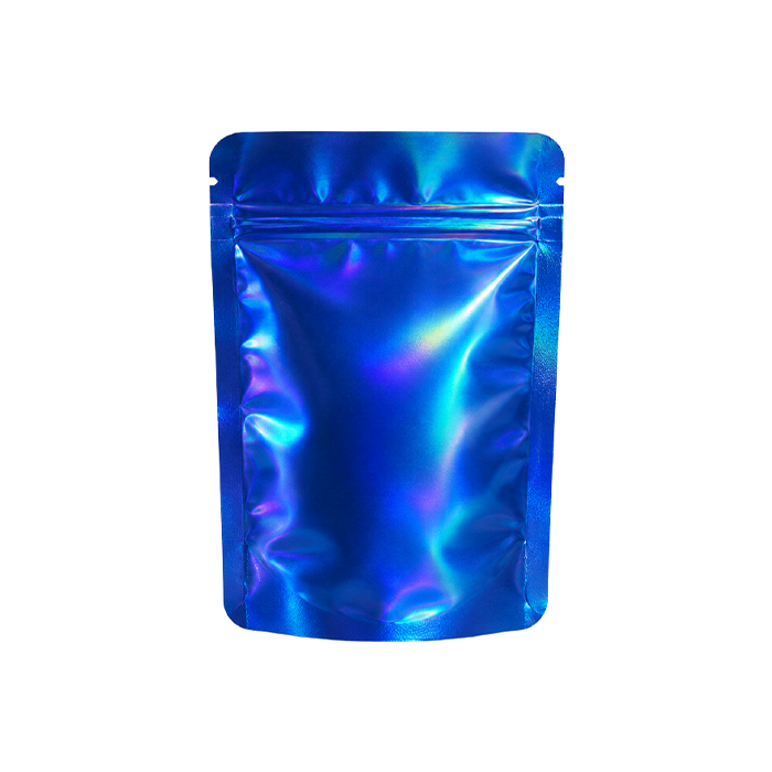 [MB14085DBLHOL] Mylar-Beutel, 140 × 85 mm, VE 50, dunkelblau, holografisch