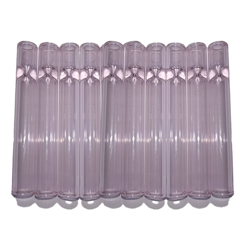 Glass One-hitter, PINK, VE10, 9cm, Cigarette Pipe