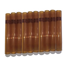 [SSC10141AMB] Glass One-hitter, AMBER, VE10, 9cm, Cigarette Pipe