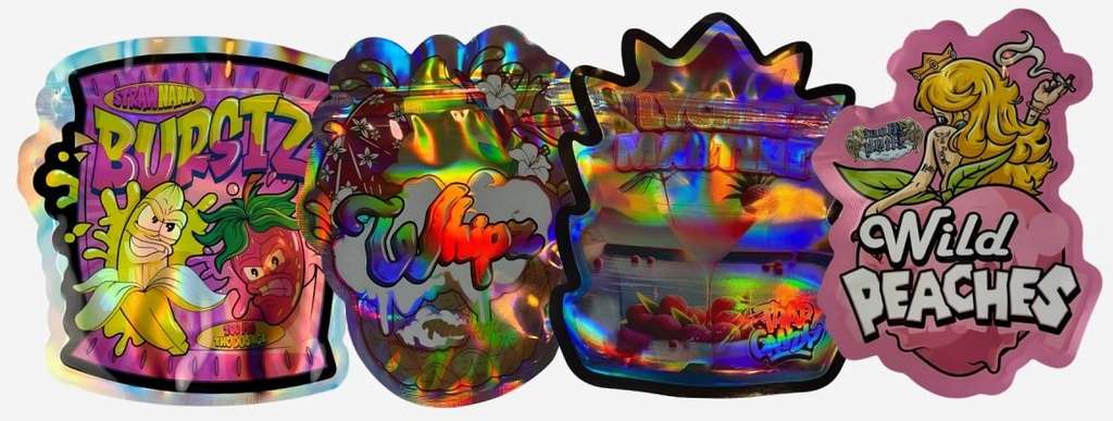 12 Cali-bags, 4 Different Designs, 3 Of Each
