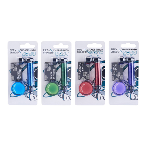 [MP72] Metal Pipe 8 cm Long + Mini Grinder + Screens