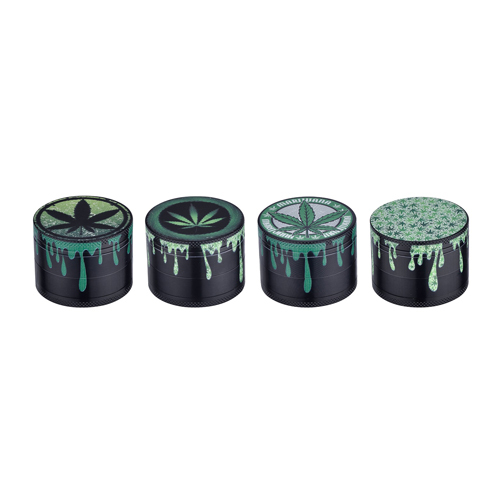 [WN44DRIP] Metall-Grinder, 40mmØ, 4-teilig, DRIPPING Leaf