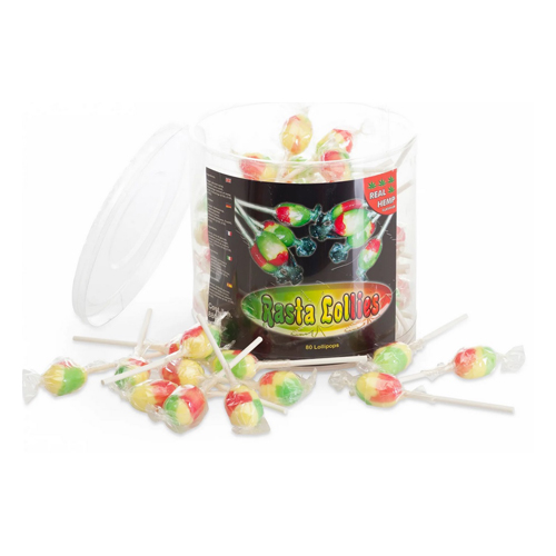 [H22BUNT] Hemp Lolly Rasta-farben, VE80, Stück á 11g