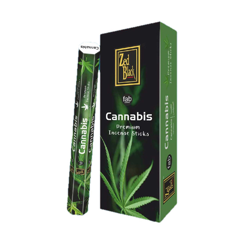 [ZBHX6-9] Incense, Zed Black, CANNABIS, 6 Packs Of 20 pcs