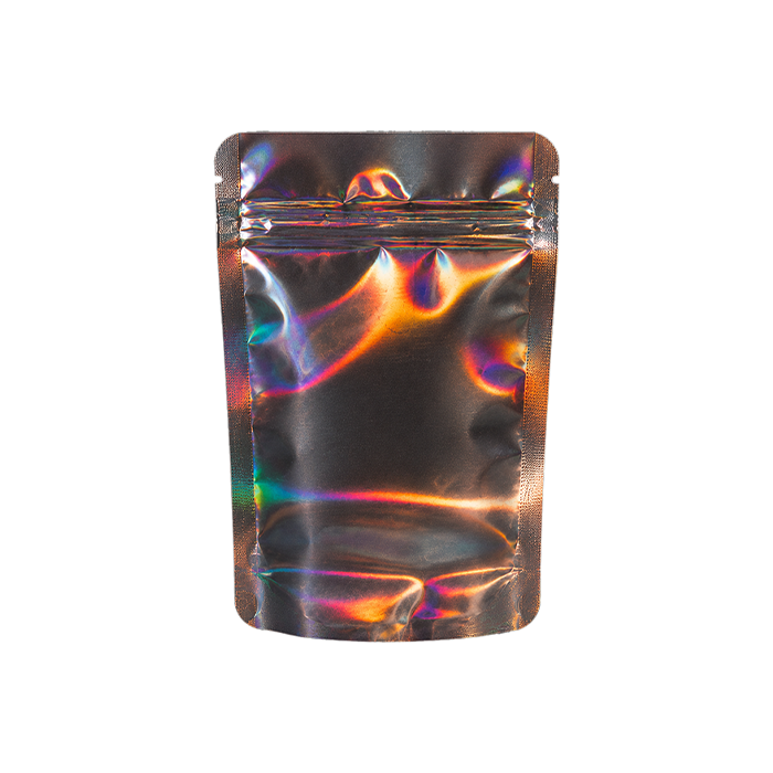 [MB14085BKHOL] Mylar-Beutel, 140 × 85 mm, VE 50, schwarz-holografisch
