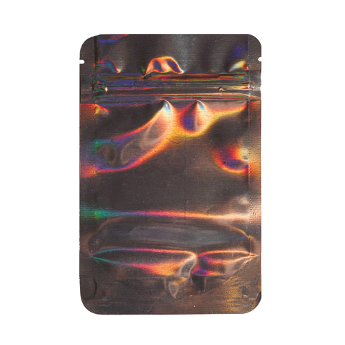 [MB14085BKHOL] Mylar Bags 140 X 85 Mm, Pack Of 50, Black Holographic