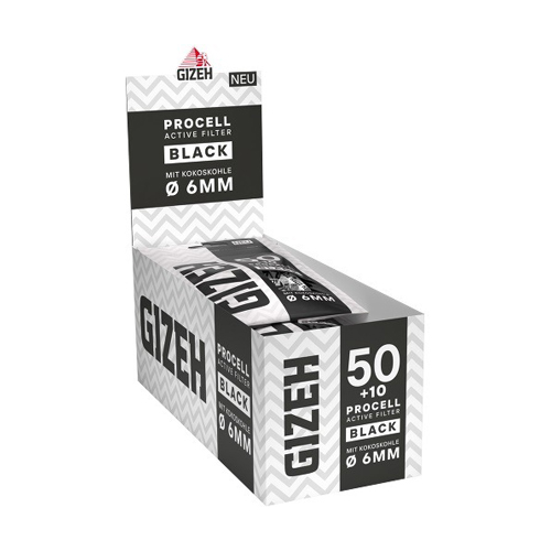 [ZU4CELLB] Gizeh ACTIV Filter PROCELL, 50+10, BLACK, 6 mm Ø