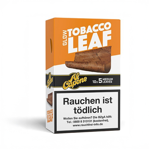 Al Capone Tabak Leaf Wraps GLOW, 10 x 5 LEAFS