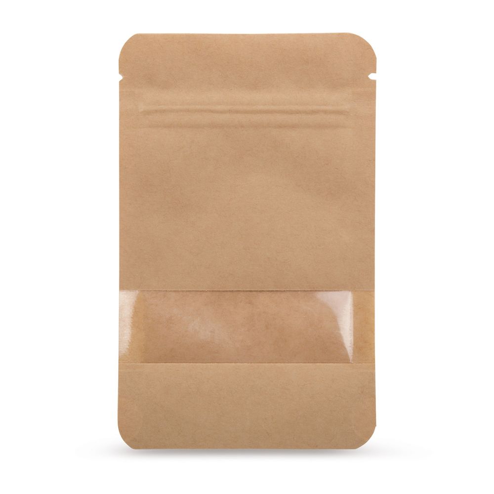 Kraft Paper Bag, BROWN, 150 × 90 mm, Pack of 50