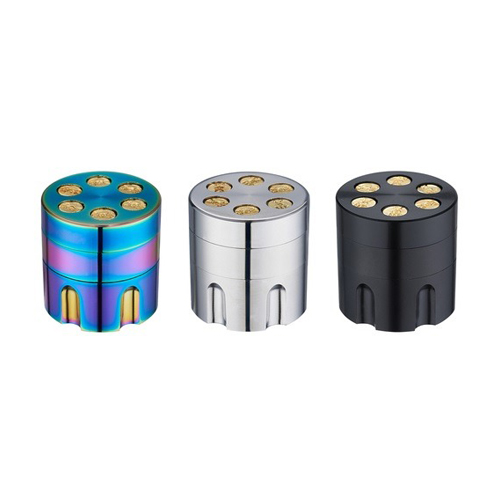 Metall-Grinder, 30mmØ, 3-teilig, Sieb, BULLET
