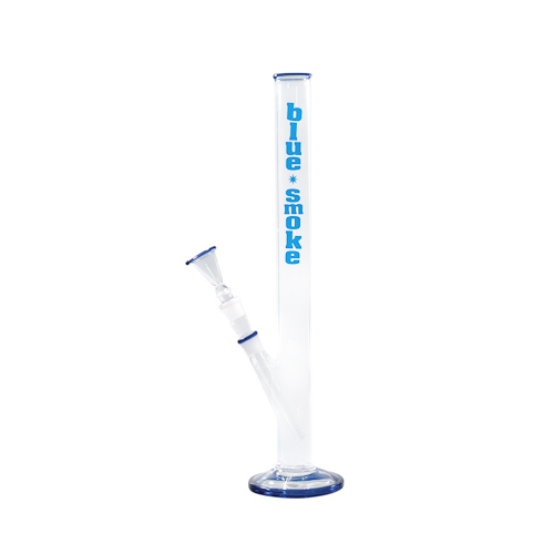 [GW44LBB] Glass Bong Cylinder, Blue Smoke, 46 Cm, 18.8 mm