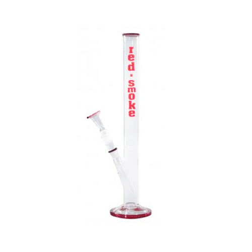 Glasbong Zylinder, Rot Smoke, 46cm, 18.8er