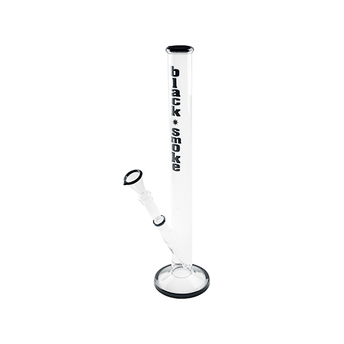 Glass Bong Cylinder, Black Smoke, 46 cm High, 18.8 mm