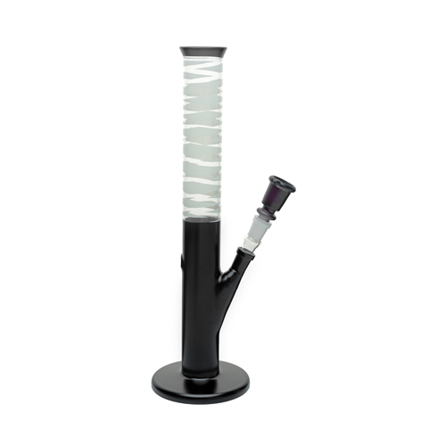 Glass Bong, 14.5 mm, 35 Cm, Black, 42 mm Ø