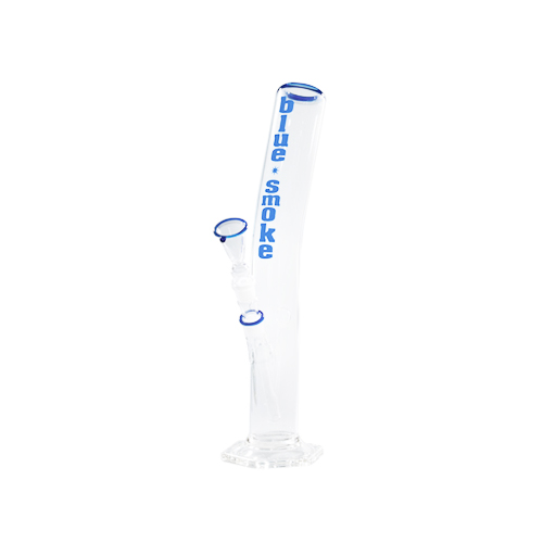 Glass Bong Cylinder Curved, Bluesmoke, 40 Cm, 18.8 mm