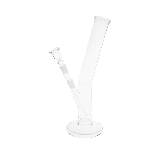 Glasbong Zylinder gebogen, 34cm, 14.5er