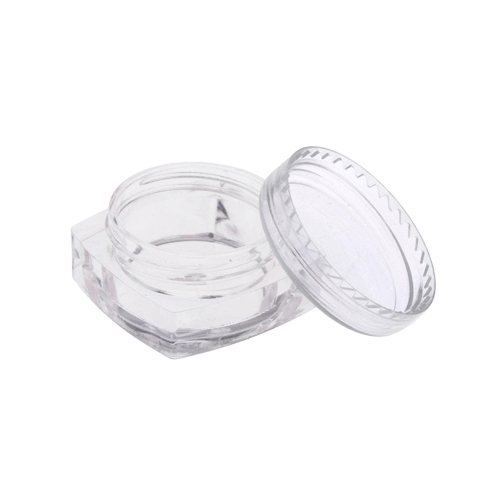 [STO405CL] Acryl-Quadratdose mit transparentem Deckel, 5 g, 12 Stück