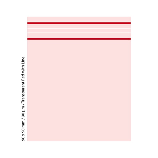 [TLD999RD] Poly Bag 9 X 9 Cm, 90 My, PU 500, Transparent Red