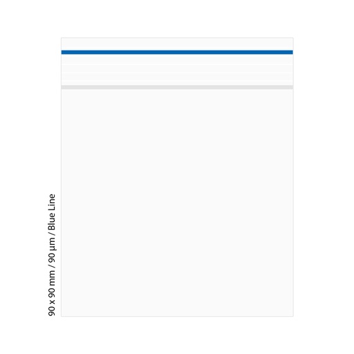 [LD999BL] Poly Bag 9 X 9 Cm, 90 My, Pack Of 500, Blue LINE