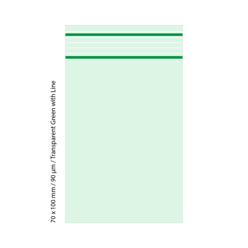 [TLD7109GR] Poly Bag 7 X 10 Cm, 90 My, PU 500, Transparent Green