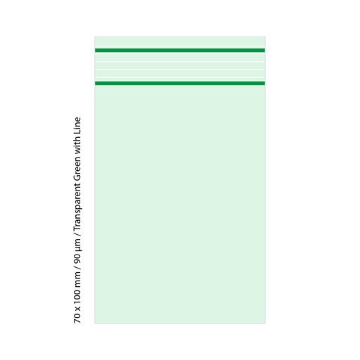 [TLD7109GR] Poly Bag 7 X 10 Cm, 90 My, PU 500, Transparent Green