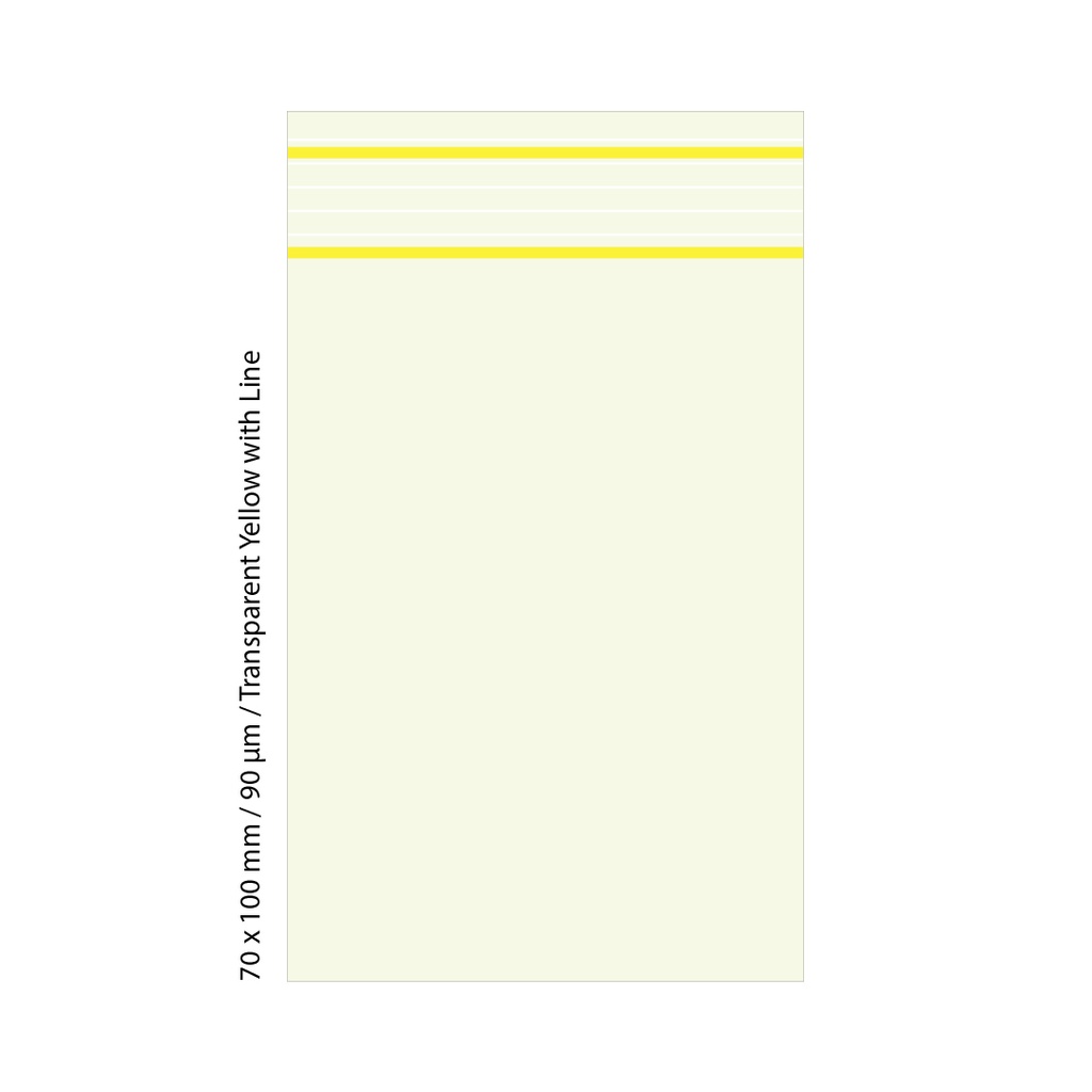 [TLD7109YL] Poly Bag 7 X 10 Cm, 90 My, PU 500, Transparent Yellow