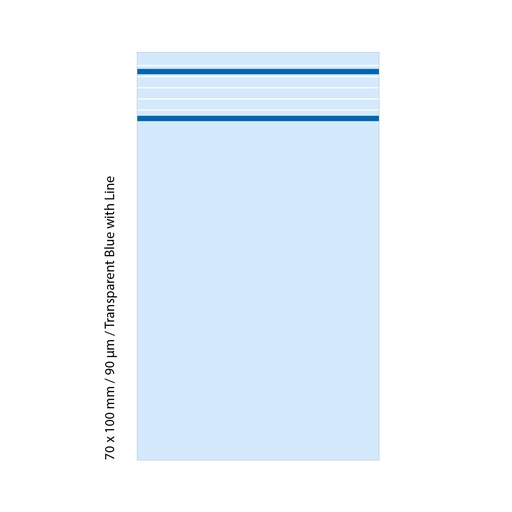 [TLD7109BL] Poly Bag 7 X 10 Cm, 90 My, PU 500, Transparent Blue
