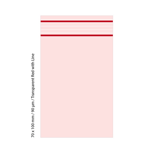 [TLD7109RD] Poly Bag 7 X 10 Cm, 90 My, PU 500, Transparent Red