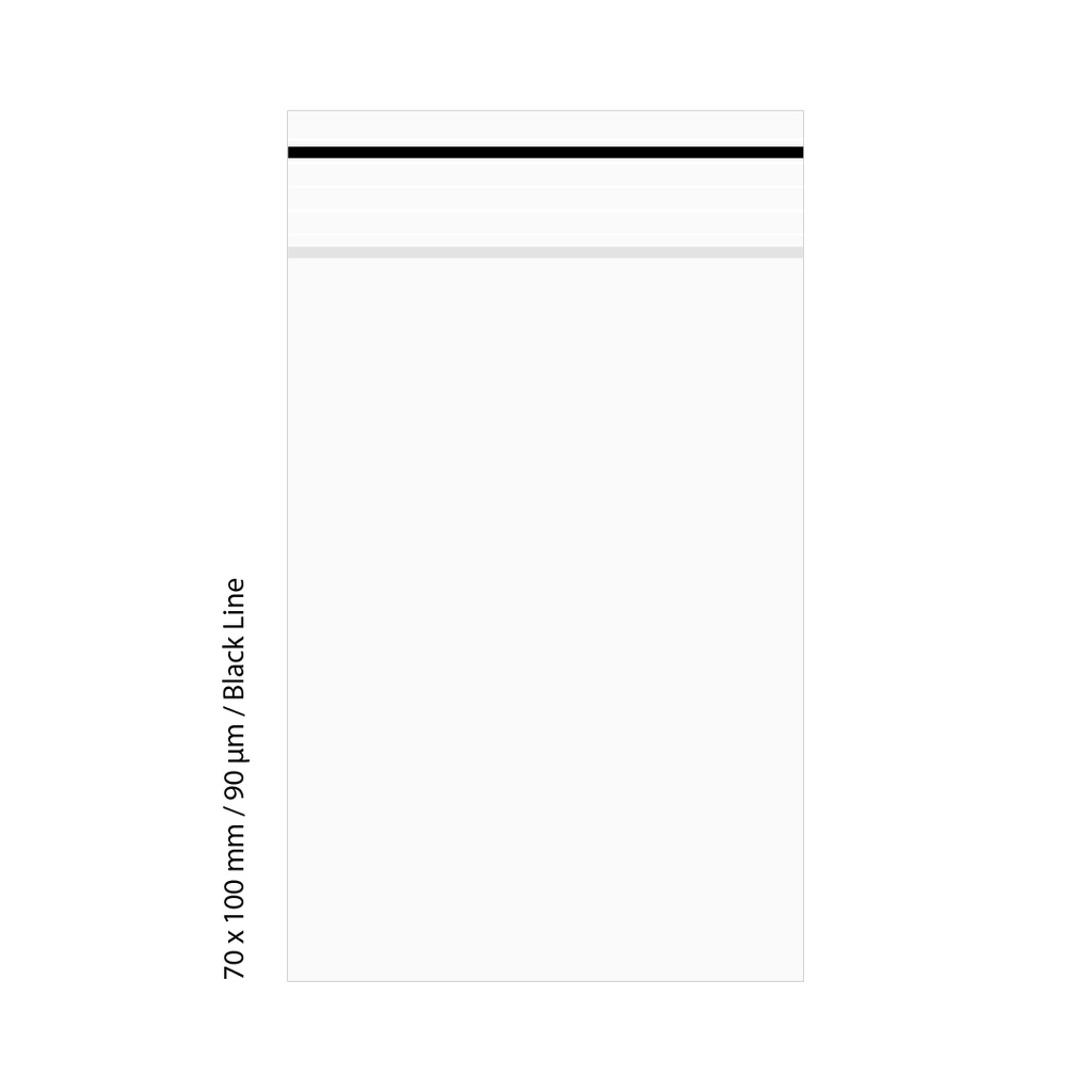 Poly Bag 7 X 10 Cm, 90 My, Pack Of 500, Black LINE