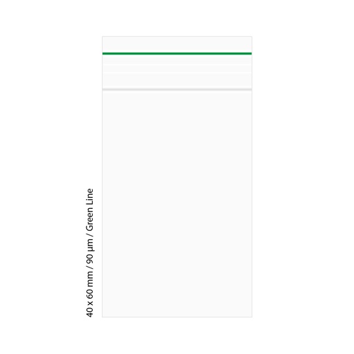 [LD469GR] Poly Bag 4 X 6 Cm, 90 My, Pack Of 500, Green LINE