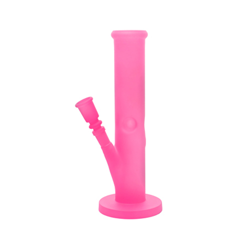 Frosted Glass Bong 26 Cm, Neon Pink