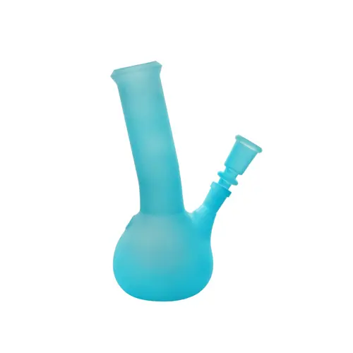 Mattierte Glasbong, 20 cm, Neonblau