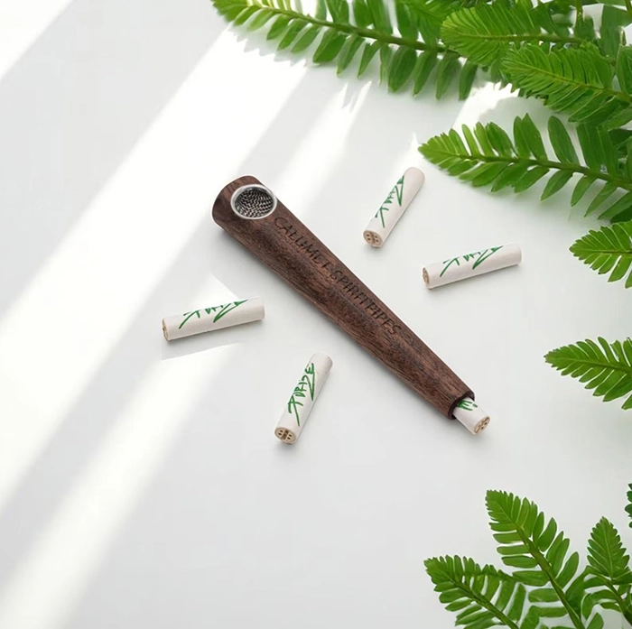 [CALONE-N] Calumet Spiritpipes® One Piece Walnut Wooden Smoking Pipe with 6 mm Activated Carbon Filter