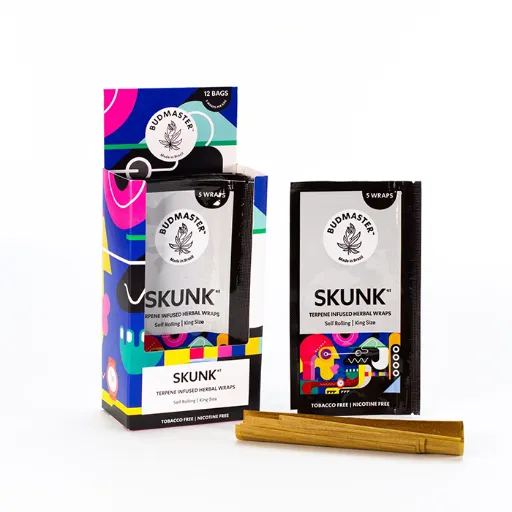 [BMSKU] Budmaster Blunts King Size mit Terpenen, 5er pro Pack Skunk, VE12