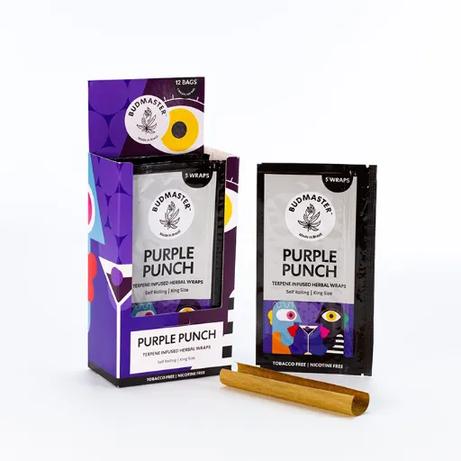 [BMPUR] Budmaster Blunts King Size mit Terpenen, 5er pro Pack, Purple Punch, VE12