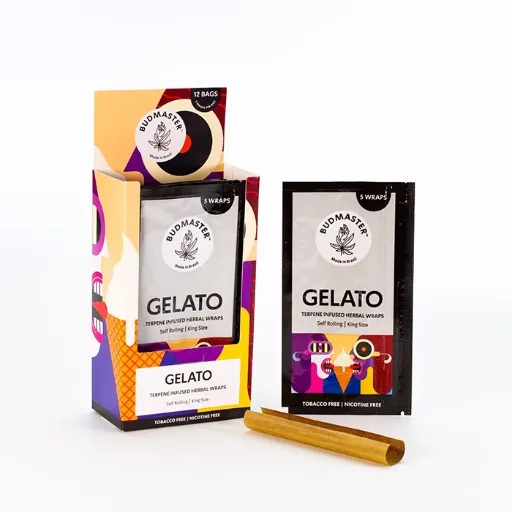 [BMGEL] Budmaster Blunts King Size mit Terpenen, 5er pro Pack, Gelato, VE12