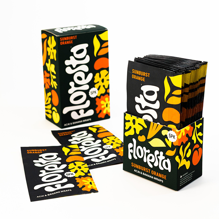 Floresta Wraps Sunburst Orange, 25er-Pack